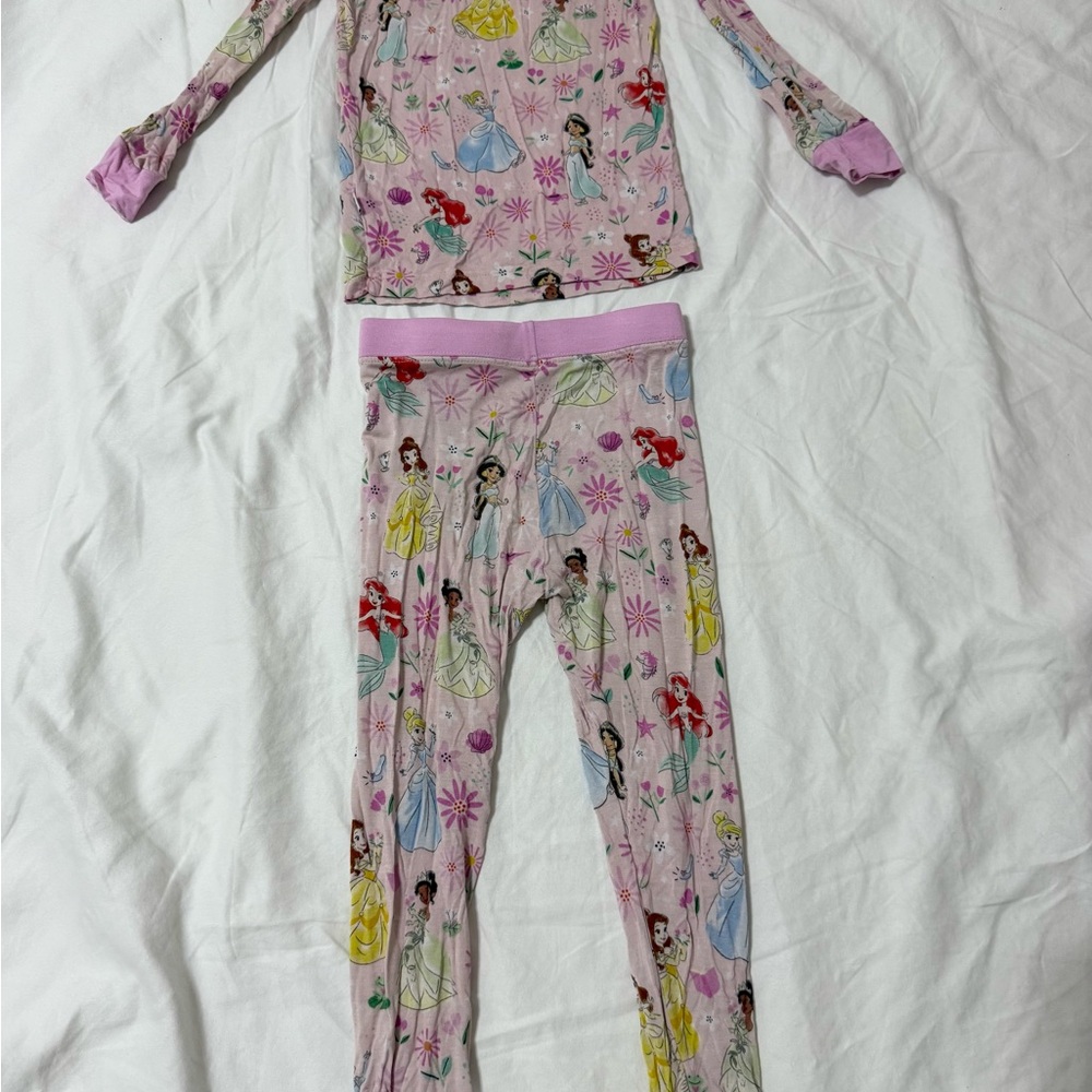 little sleepies Disney Princesses OG Pink PJs 2T Pajamas Two Piece Set Bamboo